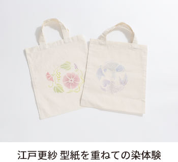江戸更紗 型紙を重ねての染体験